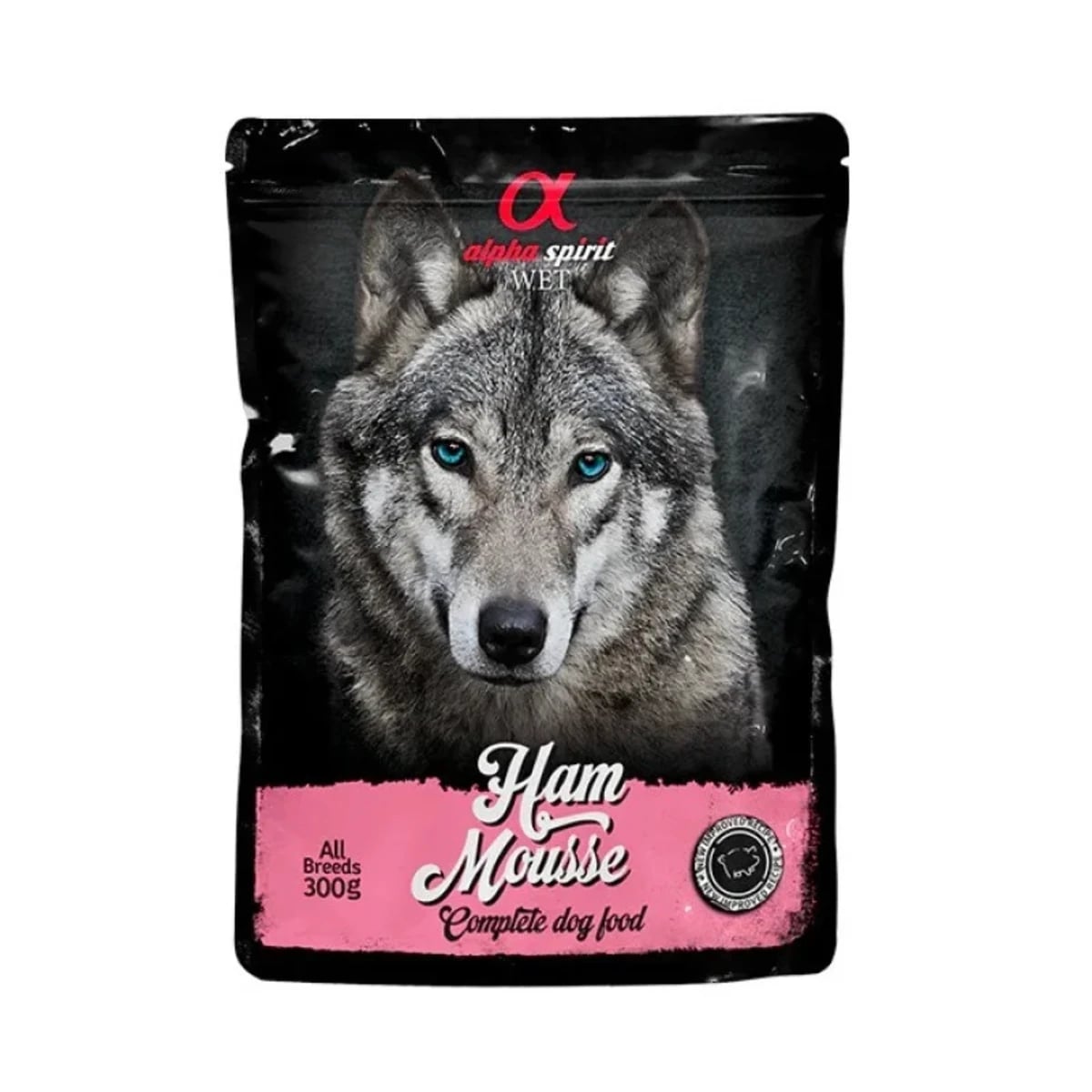 Вологий корм Alpha Spirit Ham Mousse для собак усіх порід, із шинкою — зображення 1