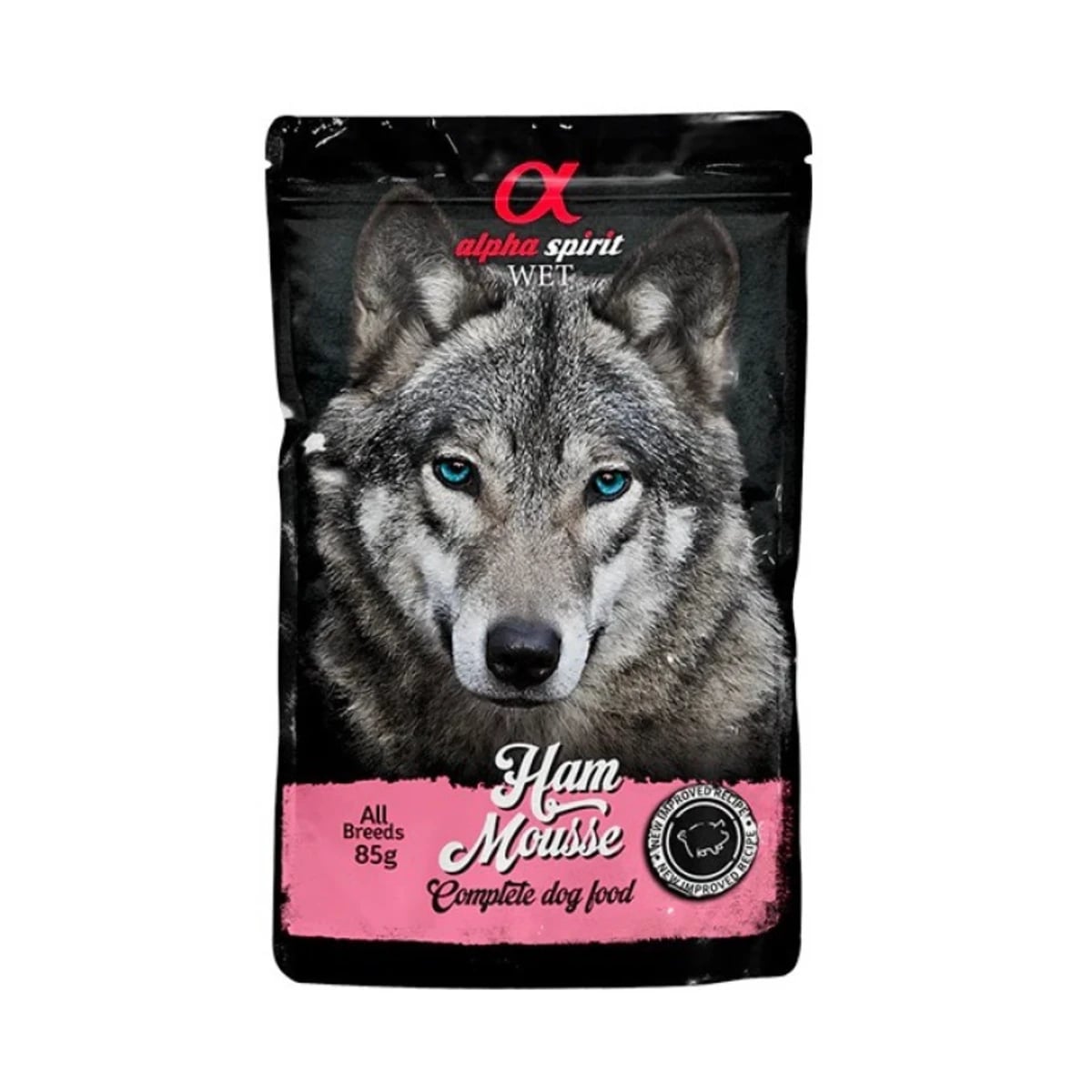 Вологий корм Alpha Spirit Ham Mousse для собак усіх порід, із шинкою