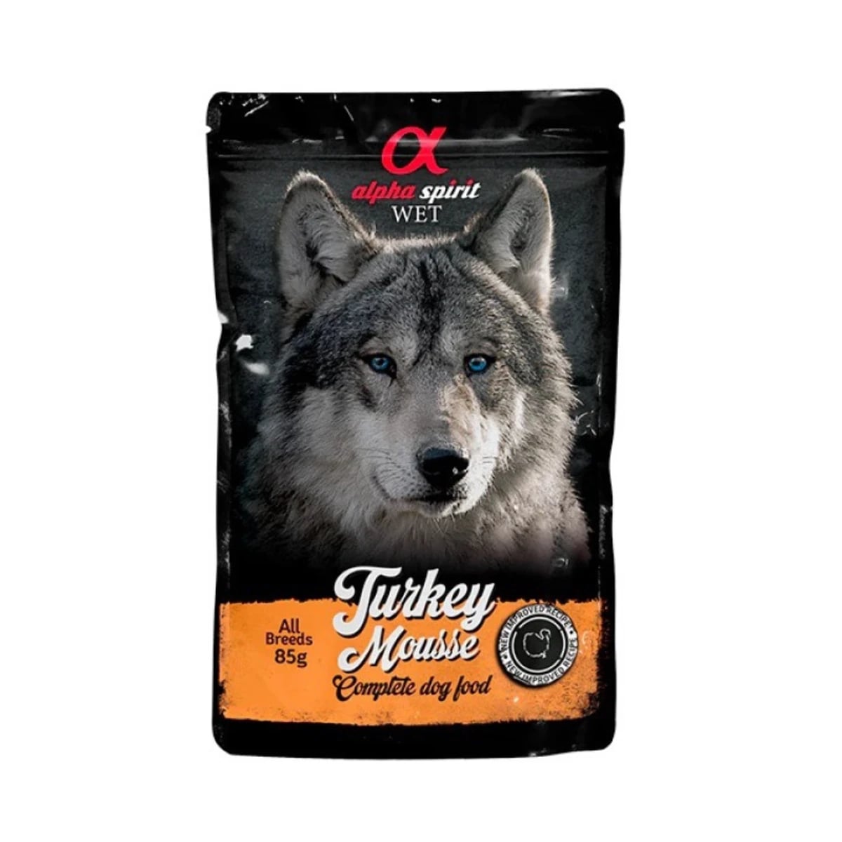 Вологий корм Alpha Spirit Turkey Mousse для собак з індичкою