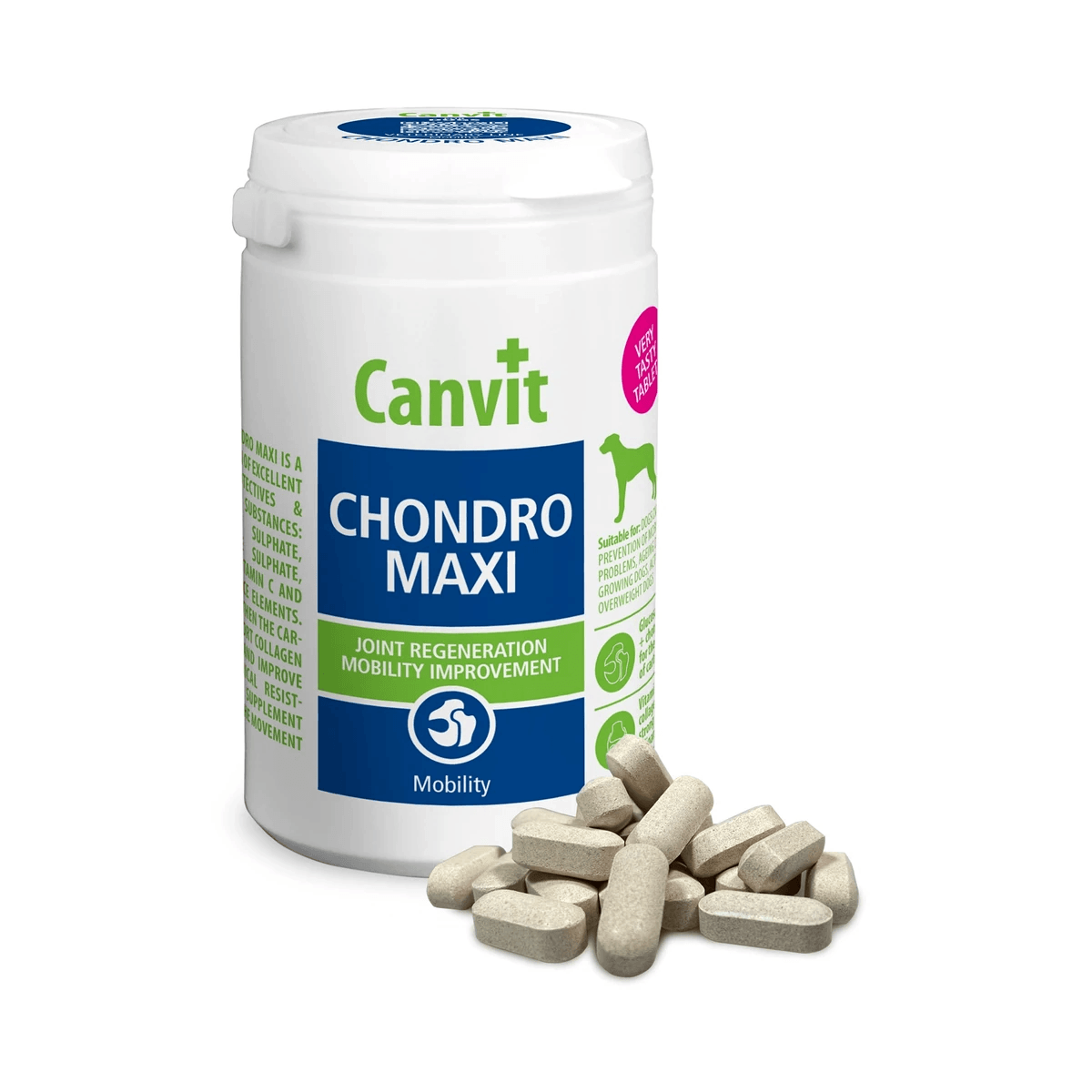 Хондропротектор для собак великих порід Canvit Chondro Maxi для підтримки здоров’я суглобів, хрящів, кісток і сухожиль