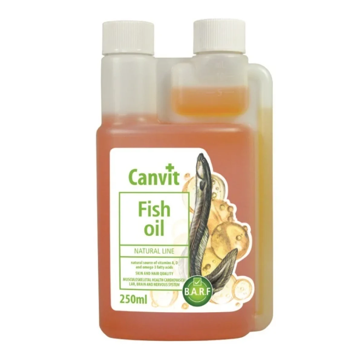 Canvit Fish Oil олія вугра для здоров'я шкіри та шерсті у котів різного віку, 250 мл