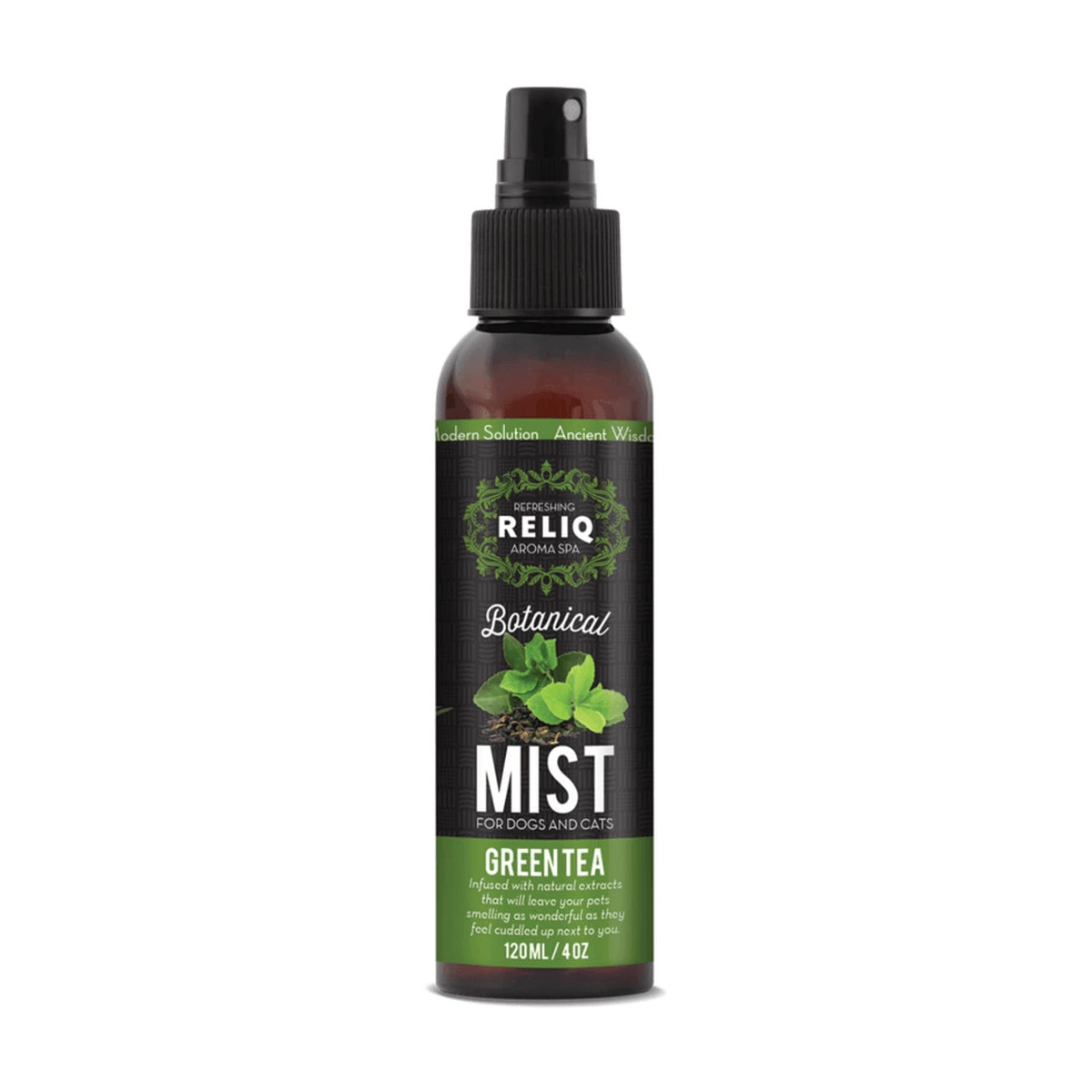 Спрей-одеколон для догляду та зволоження шерсті собак Reliq Botanical Mist Green Tea з екстрактом зеленого чаю — зображення 1