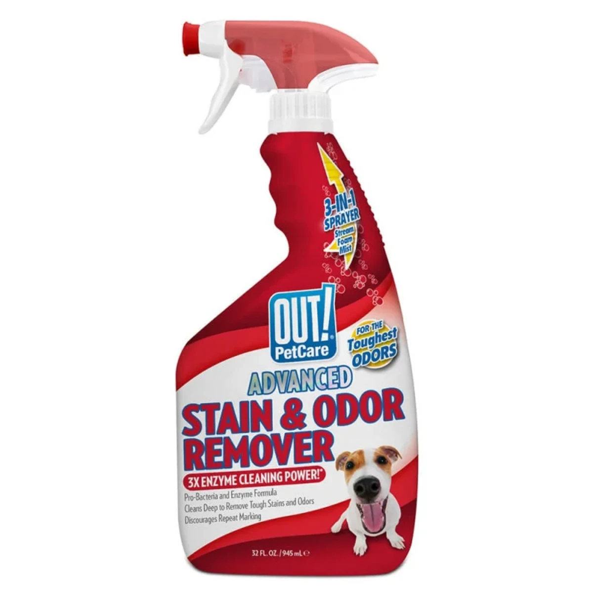 Out! Advanced Stain & Odor Remover спрей від плям та запахів від тварин, 946 мл