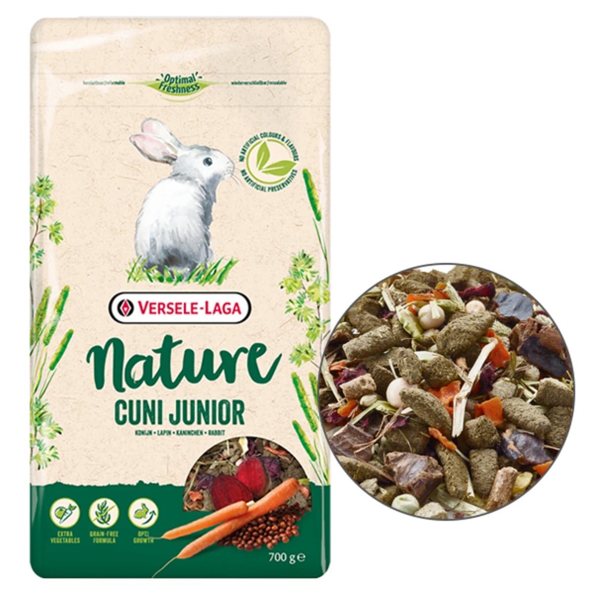 Versele-Laga Nature Cuni Junior ВЕРСЕЛЕ-ЛАГА НАТЮР КРОЛЕНЯ суперпреміум беззерновий корм для кроленят