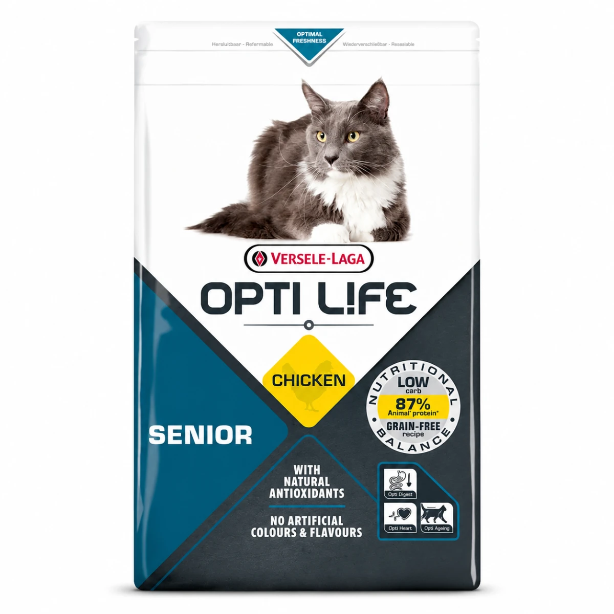 Opti Life Senior беззерновий сухий суперпреміум корм для літніх котів