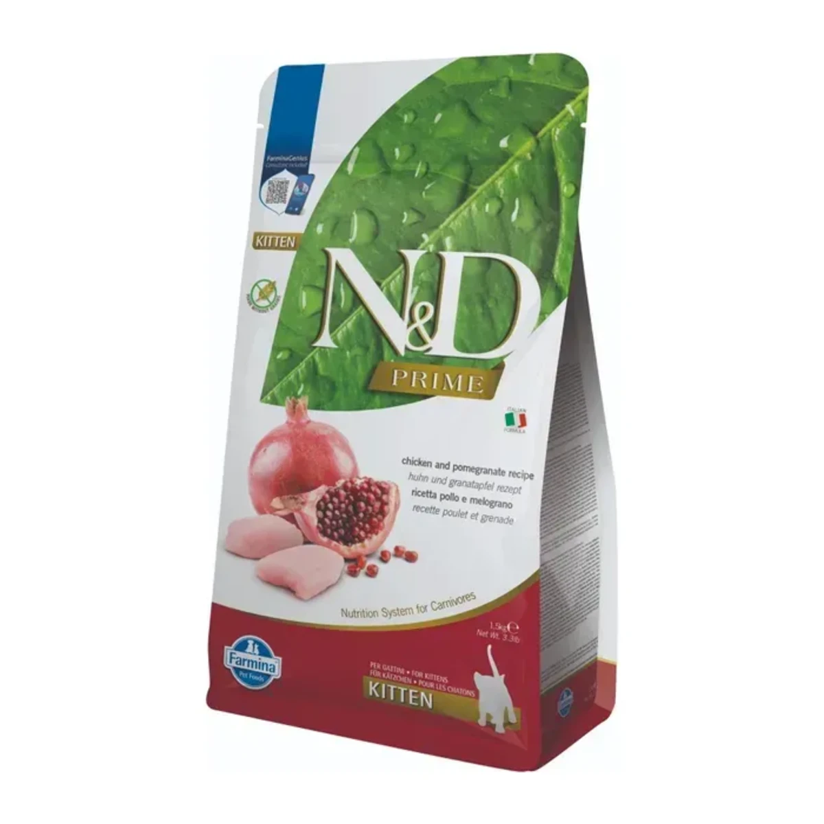 Сухий корм для кошенят Farmina N&D Grain Free Prime Kitten з куркою та гранатом — зображення 1