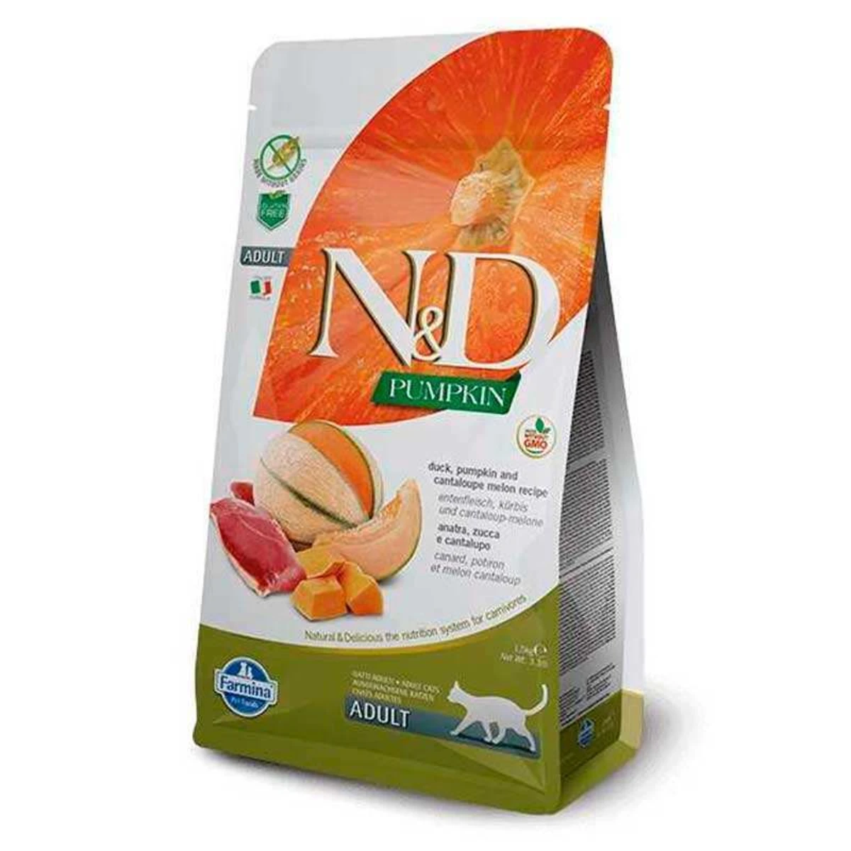 Farmina N&D Grain Free Pumpkin Duck & Cantaloupe Adult Cat беззерновий сухий корм з качкою та гарбузом — зображення 1