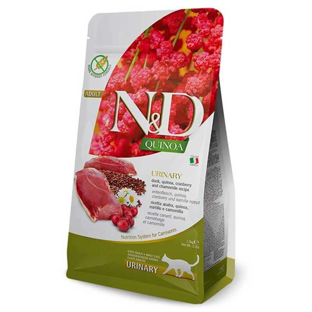 Farmina N&D Quinoa Urinary Duck&Cranberry Adult беззерновий сухий корм з качкою, кіноа і журавлиною для профілактики сечокам'яної хвороби