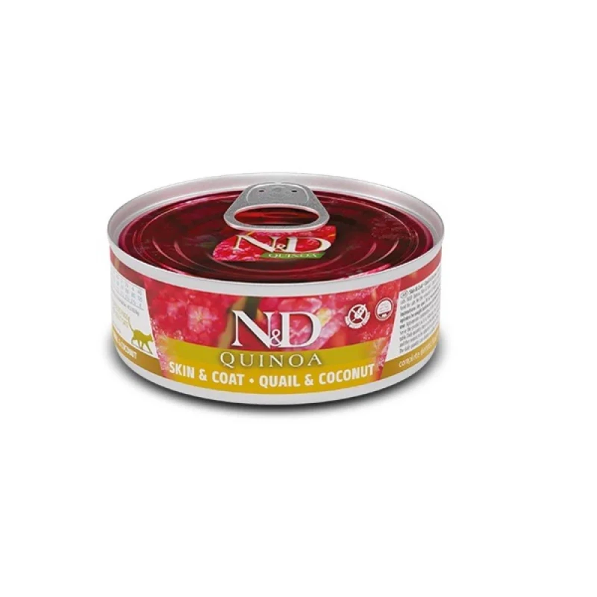 Farmina N&D Quinoa Skin&Coat Adult вологий корм з перепілкою для котів, 80 г