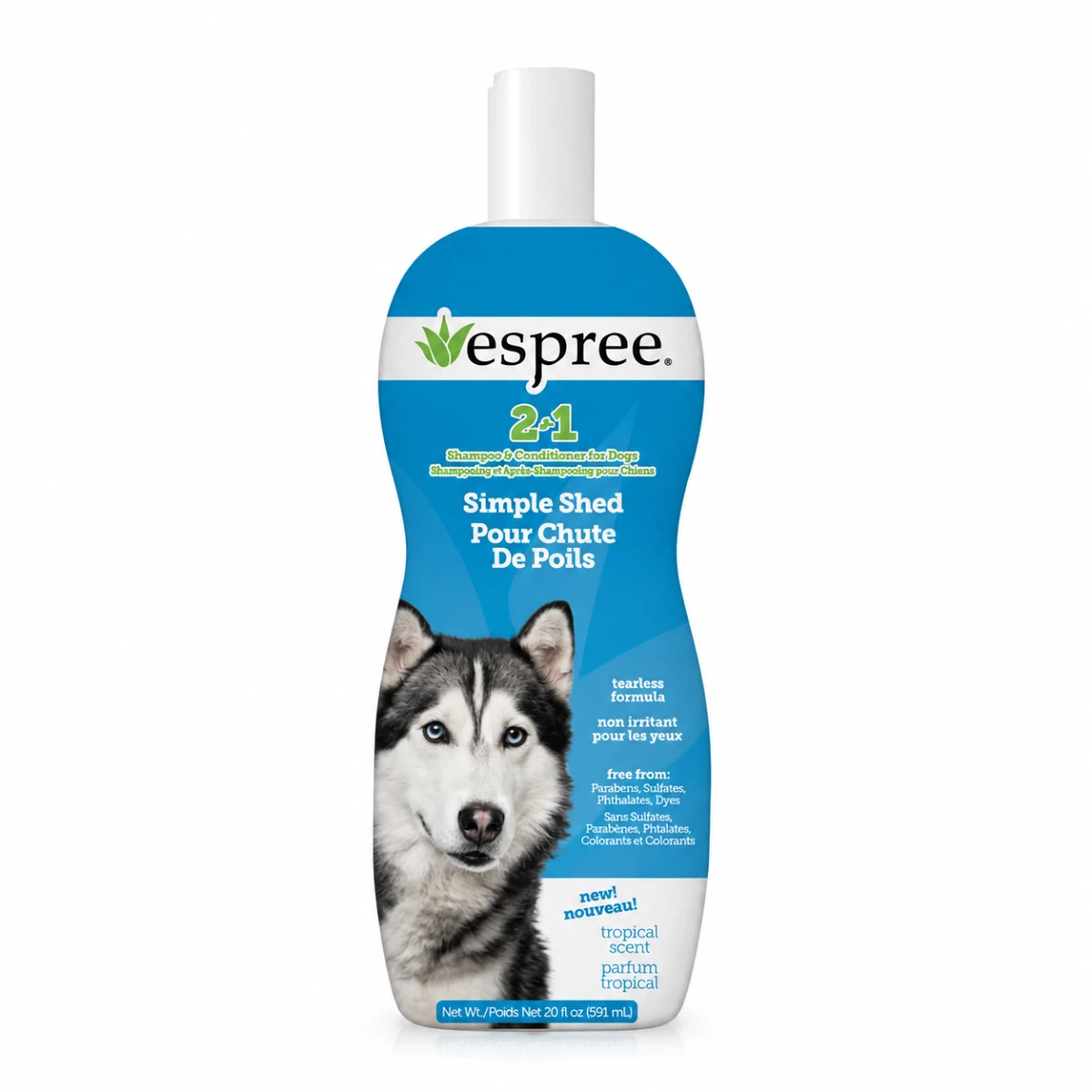 Espree Simple Shed Dog Shampoo&Conditioner 2in1 для прискорення линяння