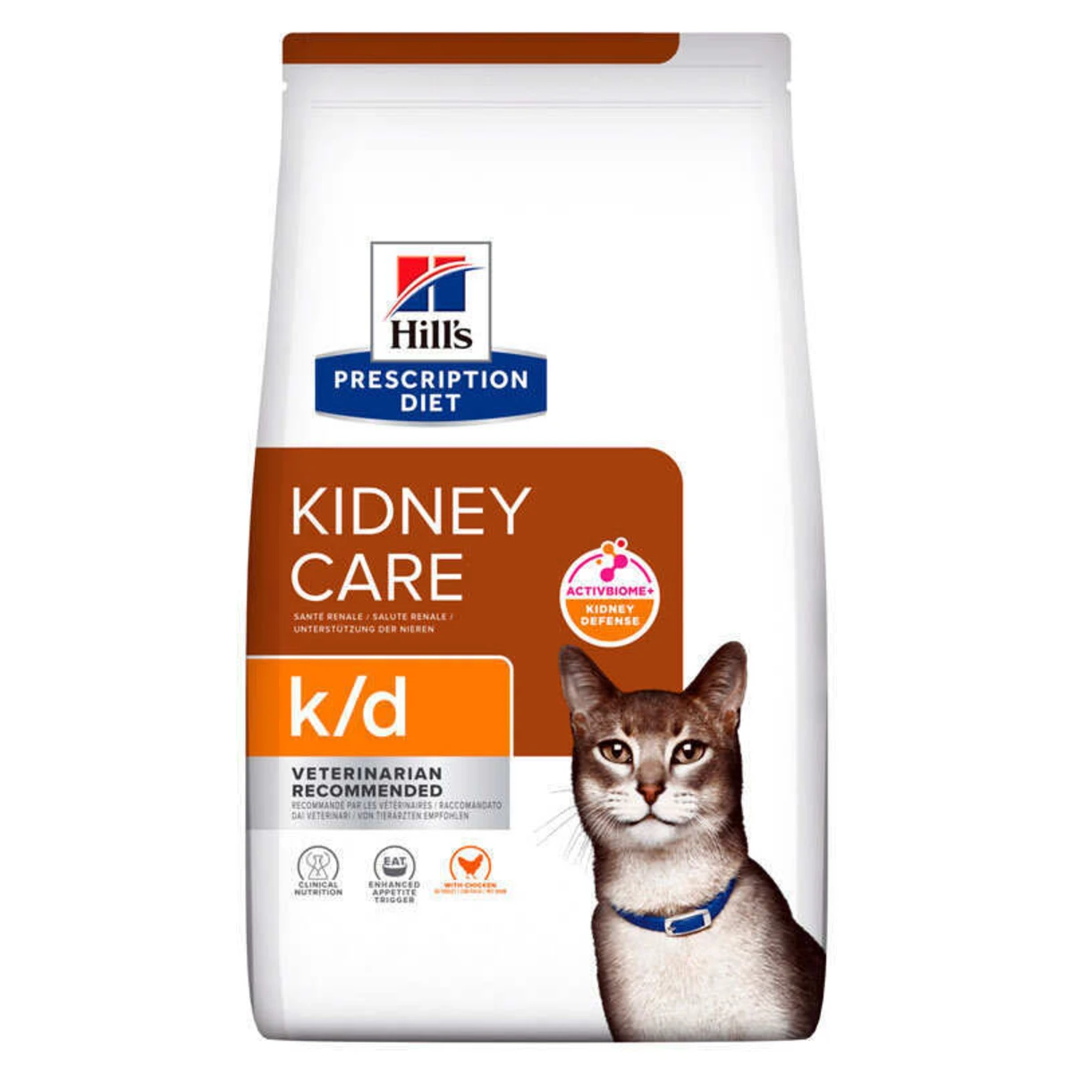 Сухий корм Hill's Prescription Diet k/d Kidney Care ActivBiome+Kidney Defense для котів з куркою для підтримки функції нирок у котів — зображення 1