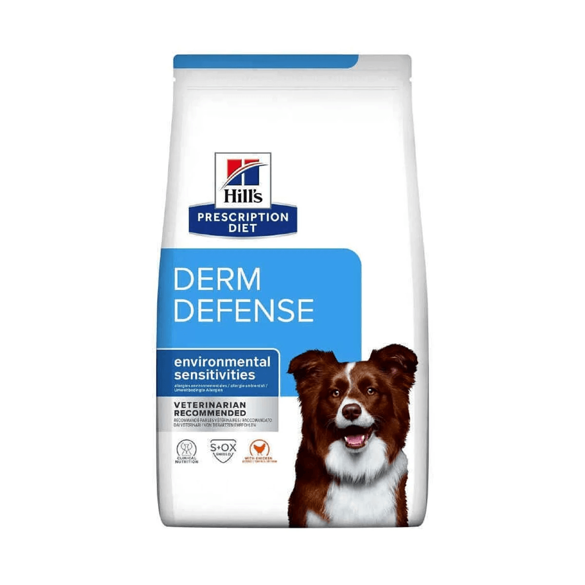 Дієтичний корм для собак Hill’s Prescription Diet Derm Defense з куркою для підтримки здоров’я шкіри та зменшення проявів дерматозів — зображення 1