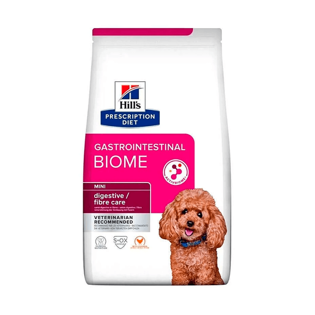 Дієтичний корм для собак малих і мініатюрних порід Hill’s Prescription Diet Gastrointestinal Biome Mini з куркою при захворюваннях шлунково-кишкового тракту — зображення 1