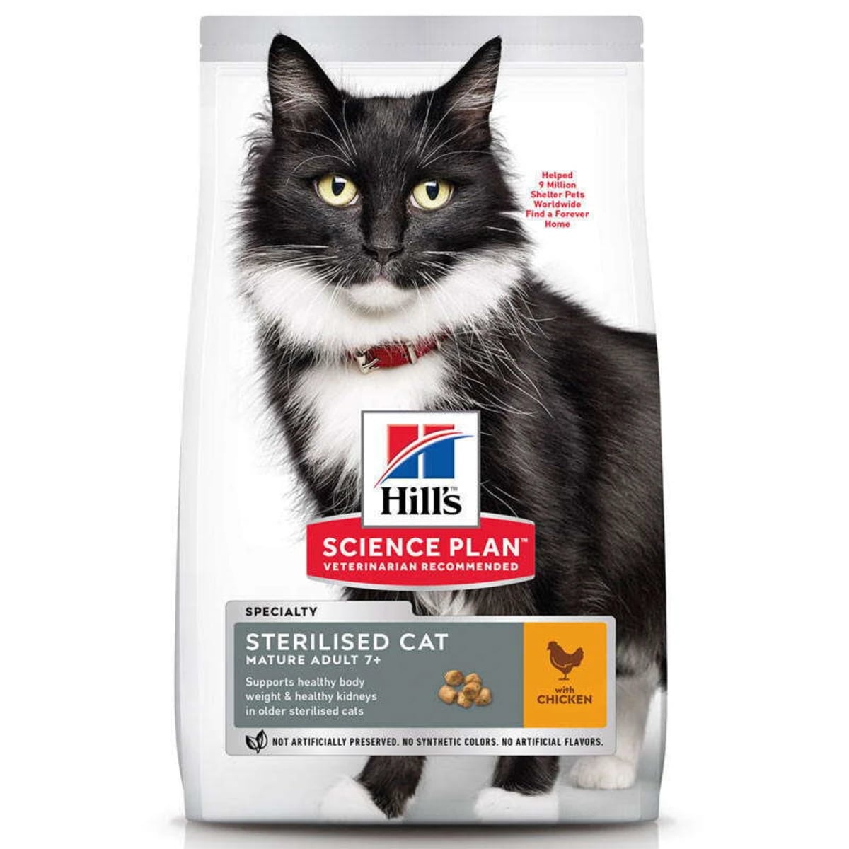 Сухий корм Hill's SP Feline Mature Adult 7+ Sterilised Chicken з куркою для стерилізованих кішок похилого віку