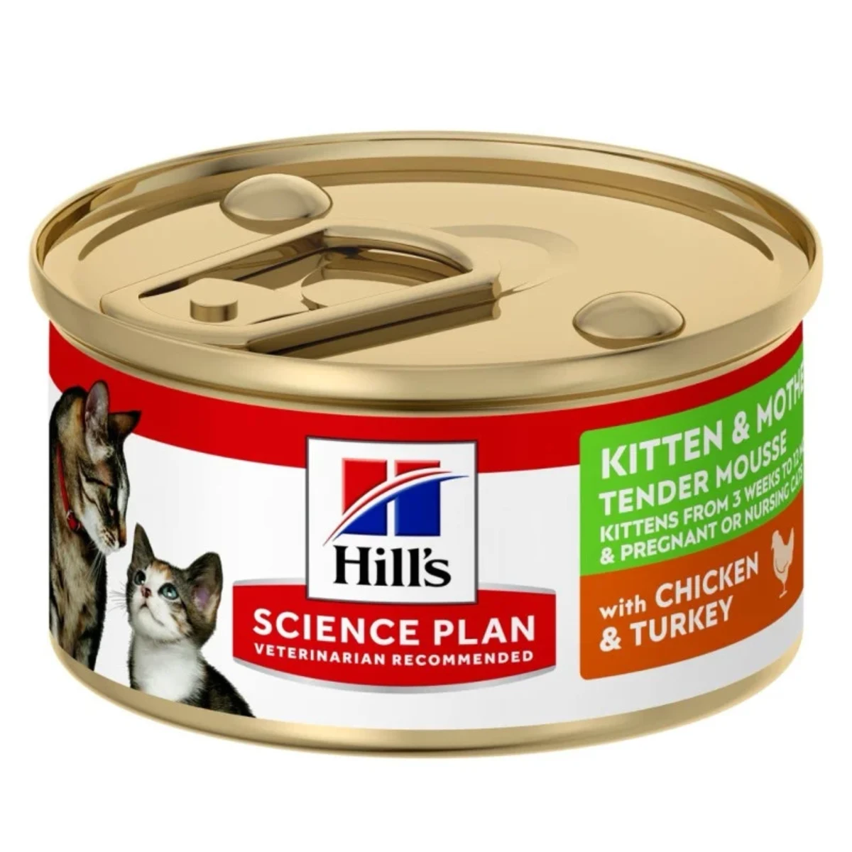 Hill's SP Kitten & Mother Tender Mousse вологий корм для кошенят і кішок під час вагітності та годування, 85 г — зображення 1