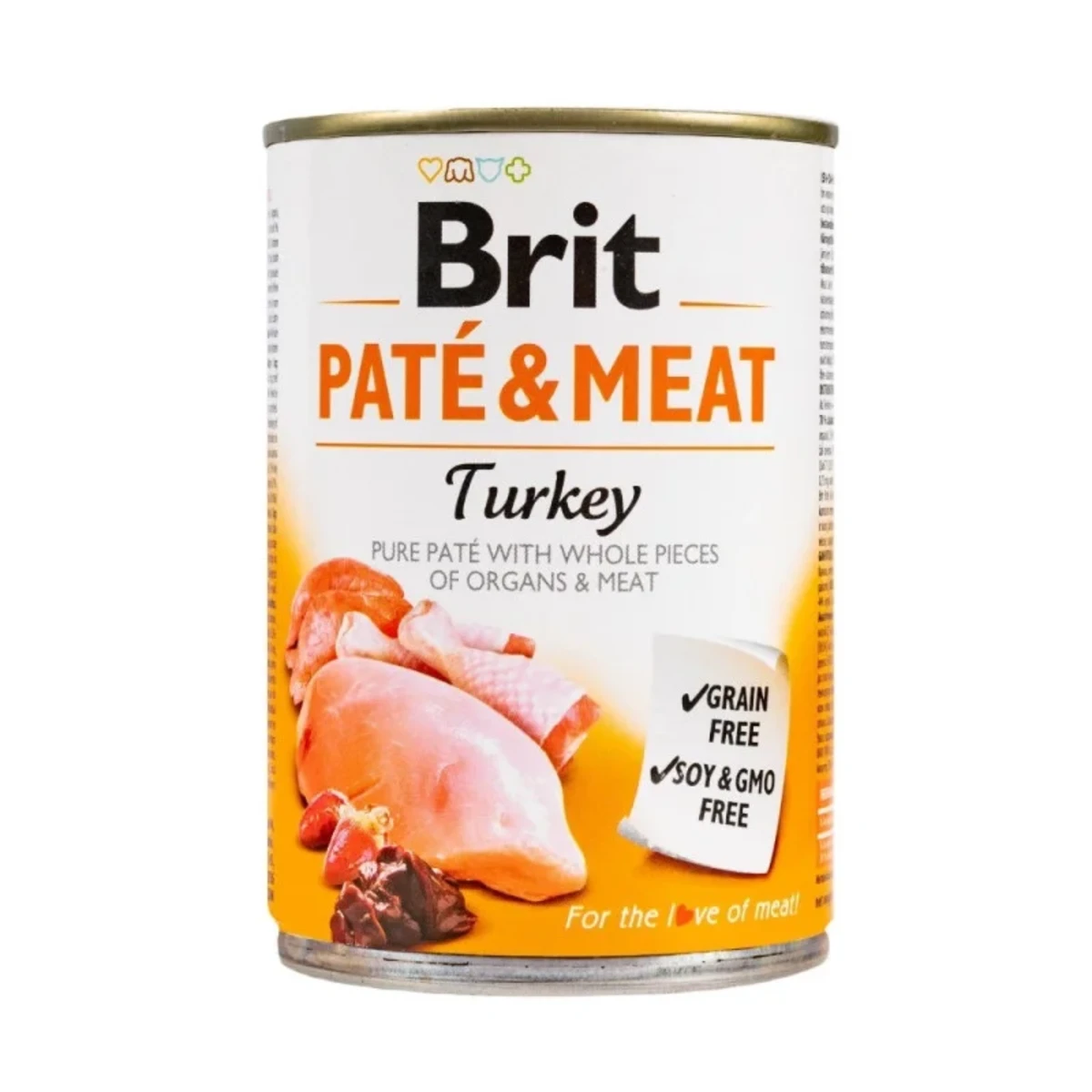 Корм вологий Brit Care Pate and Meat для дорослих собак з індичкою 400 г — зображення 1