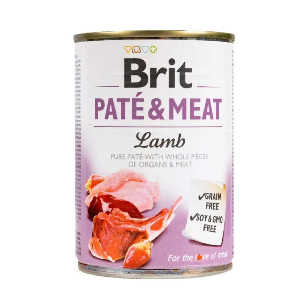 Корм вологий Brit Care Pate and Meat для дорослих собак з ягням 400 г — зображення 1