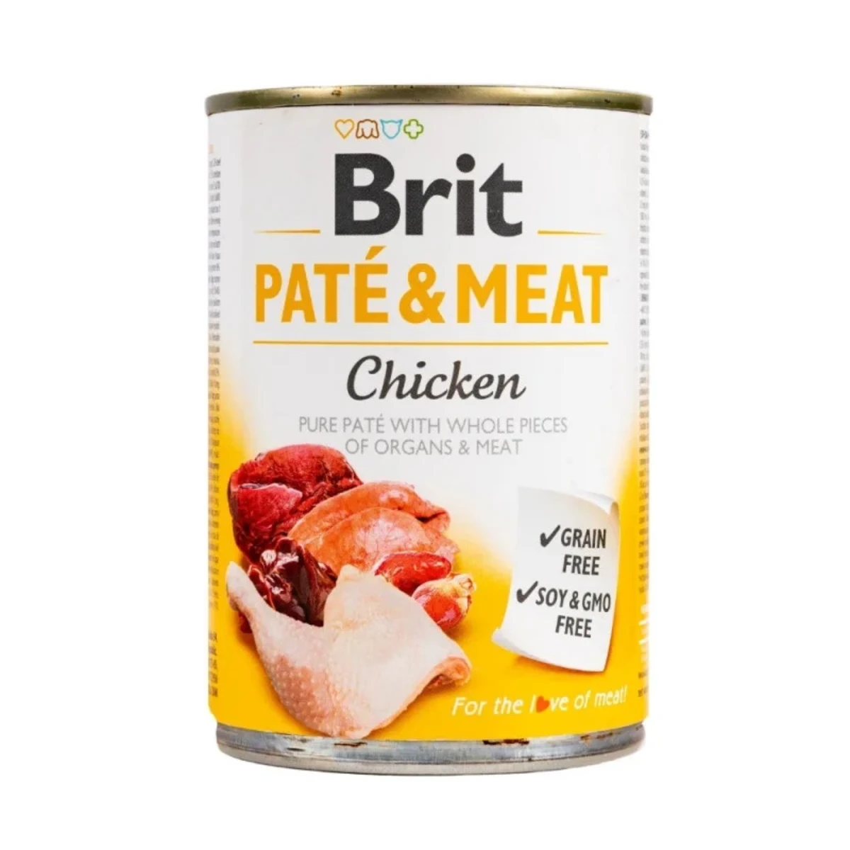 Корм вологий Brit Care Pate and Meat для дорослих собак з куркою 400 г — зображення 1