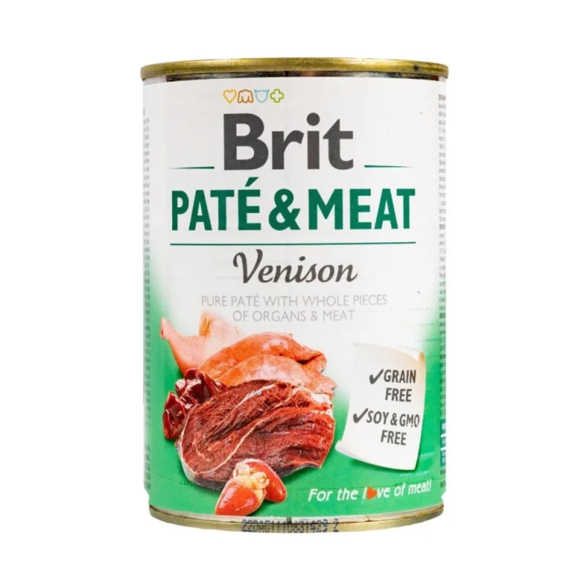 Корм вологий Brit Care Pate and Meat для дорослих собак з олениною 400 г — зображення 1