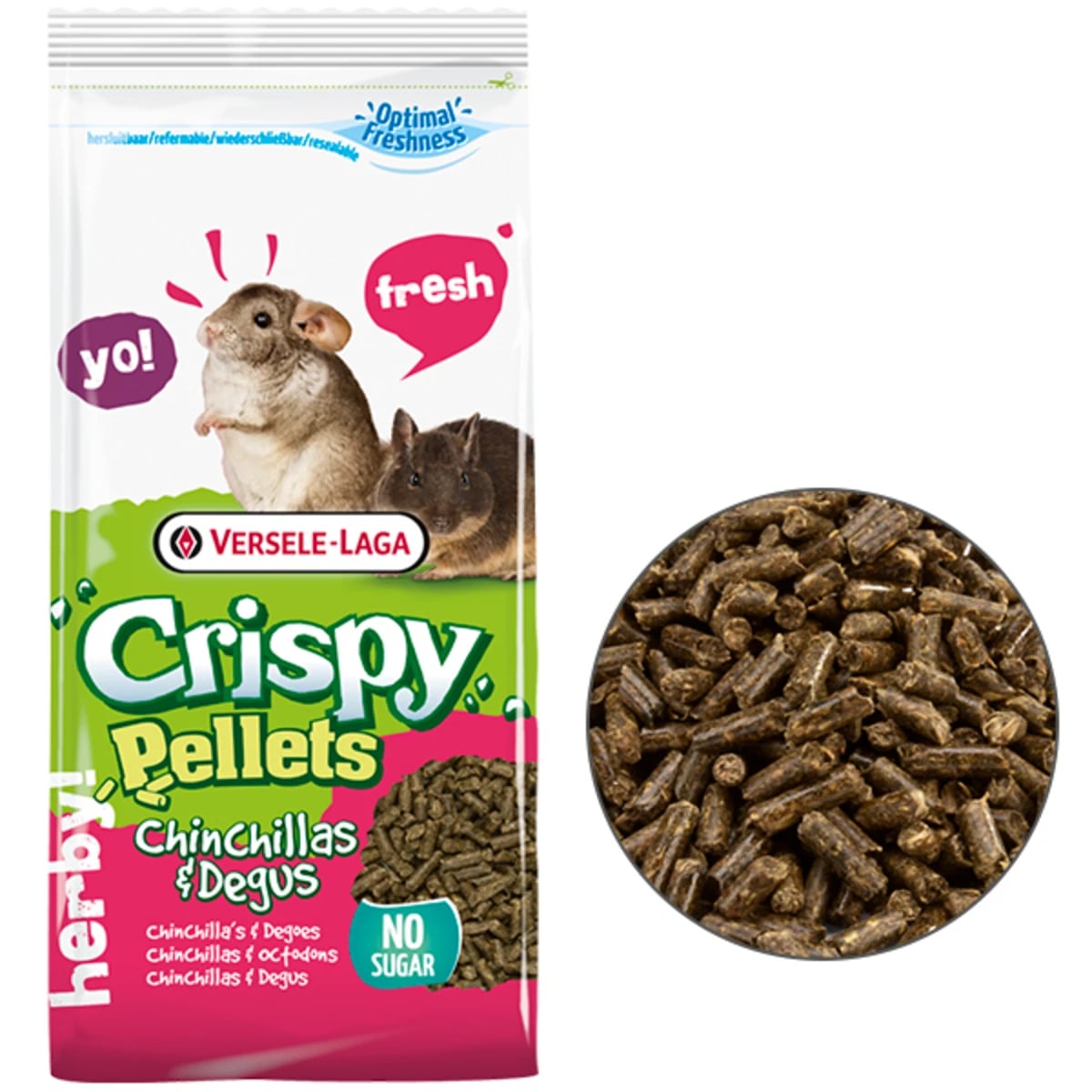 Versele-Laga Crispy Pellets Chinchillas & Degus КРИСПІ ШИНШИЛА ДЕГУ беззерновий корм для шиншил і дегу