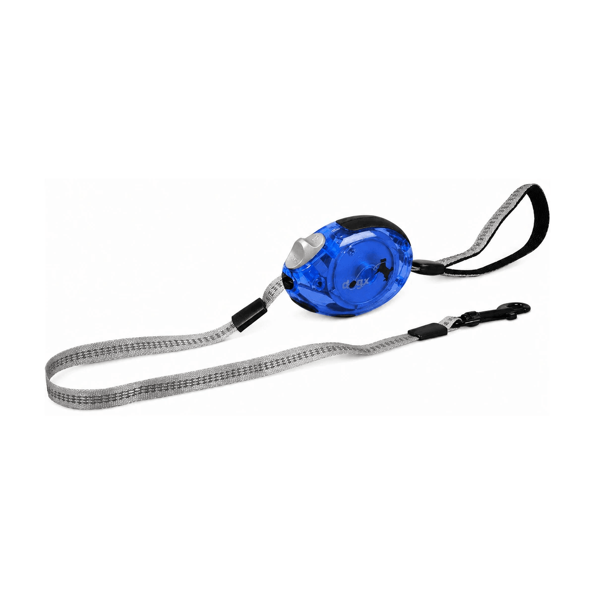 Повідець-рулетка для собак 2 м до 35 кг Flamingo Dogx2GO Belt Glassy L зі світловідбивною стрічкою — зображення 1