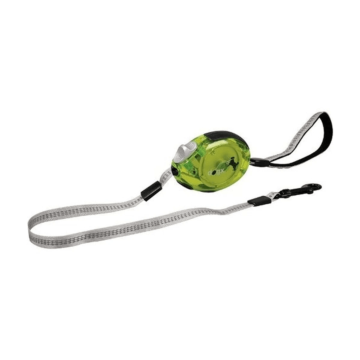 Повідець-рулетка для собак 2 м до 12 кг Flamingo Dogx2GO Belt Glassy S зі світловідбивною стрічкою — зображення 1