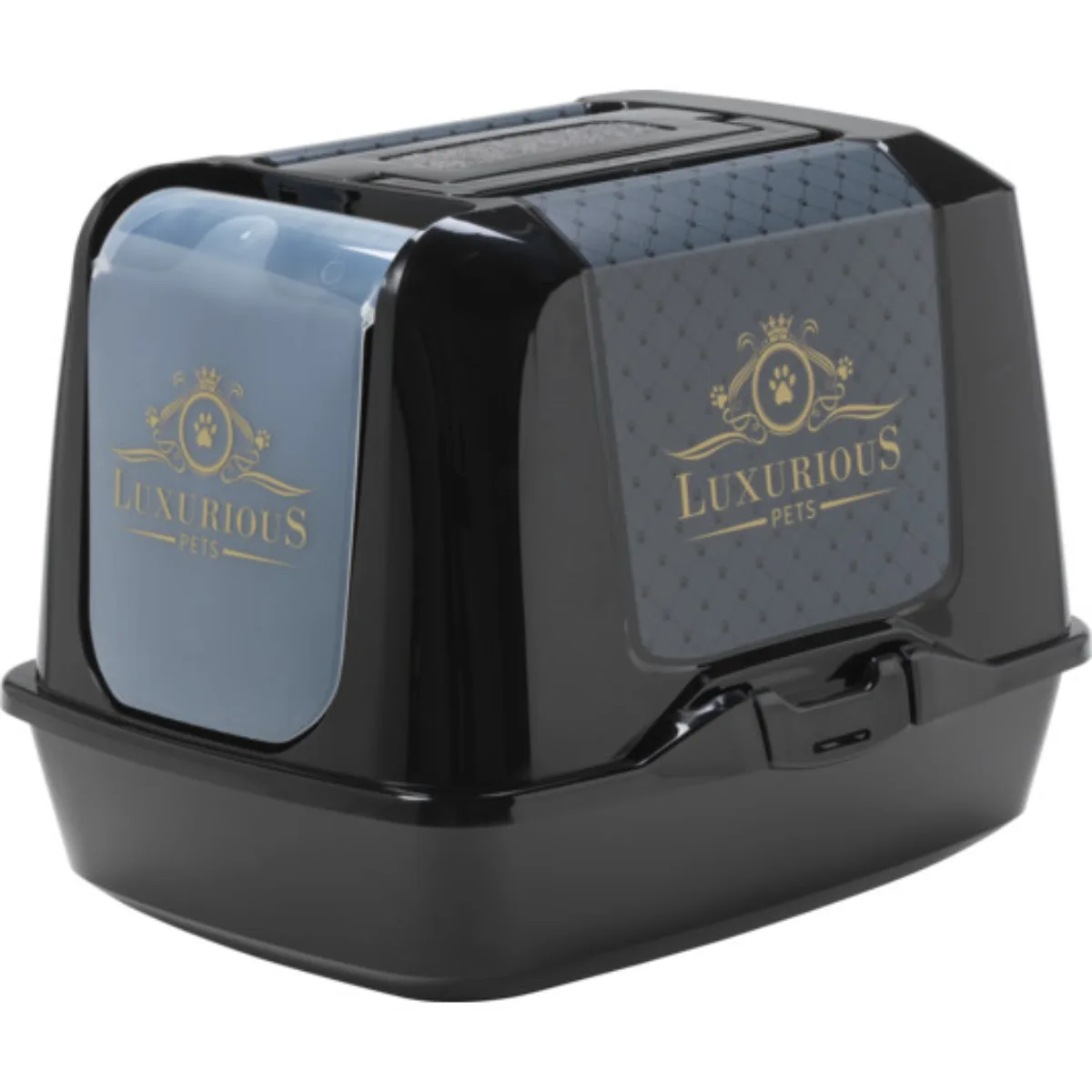 Закритий туалет-будиночок для котів Moderna Trendy Cat Luxurious, чорний