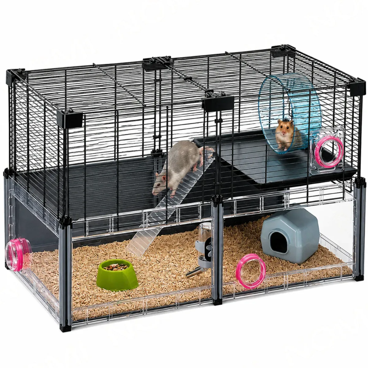 Клітка Ferplast Multipla Hamster для хом’яків чорного кольору