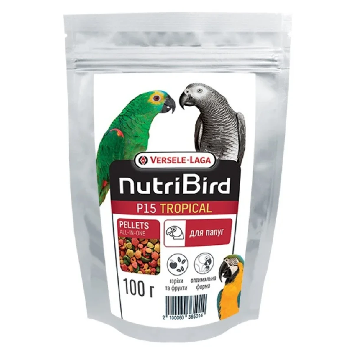 Versele-Laga NutriBird P15 Tropical повнораціонний екструдований корм для великих папуг