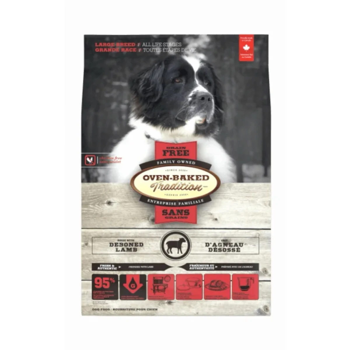 Сухий корм Oven-Baked Tradition Dog Large Breed Lamb Grain Free для собак великих порід, з ягням